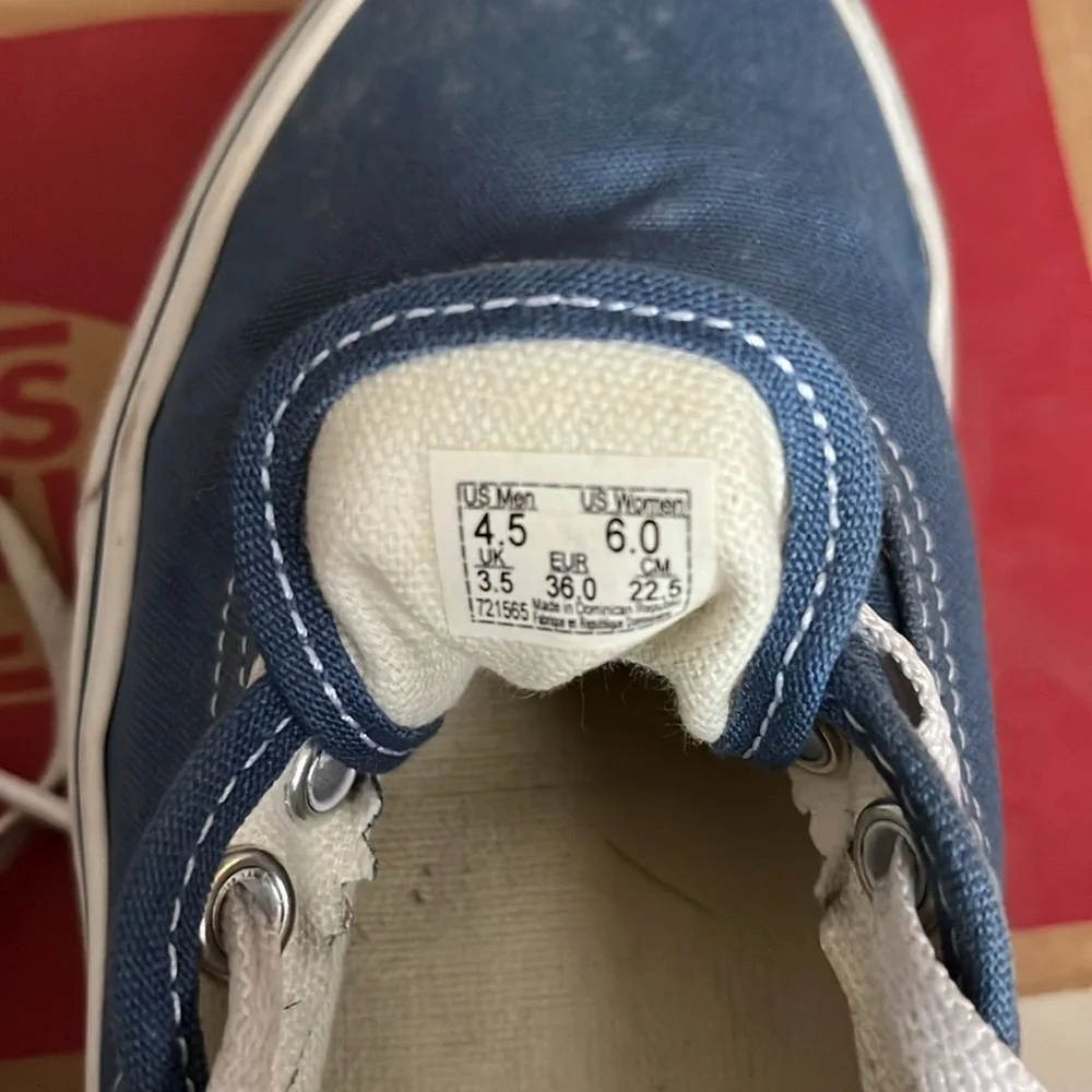 Navy Blue Authentic Vans - Picture 4 of 5